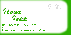 ilona hepp business card